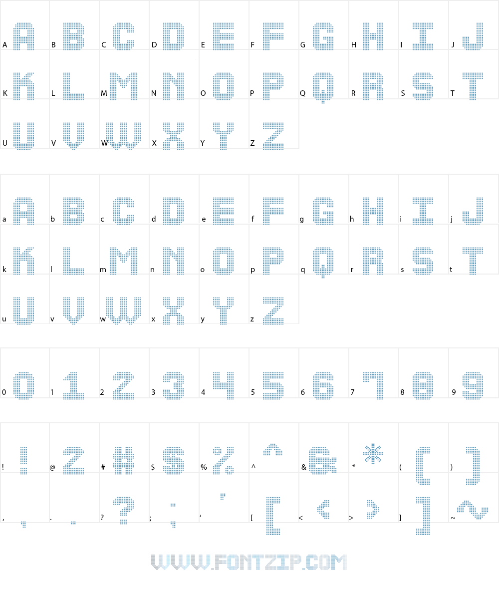 The Led Display St Font Character